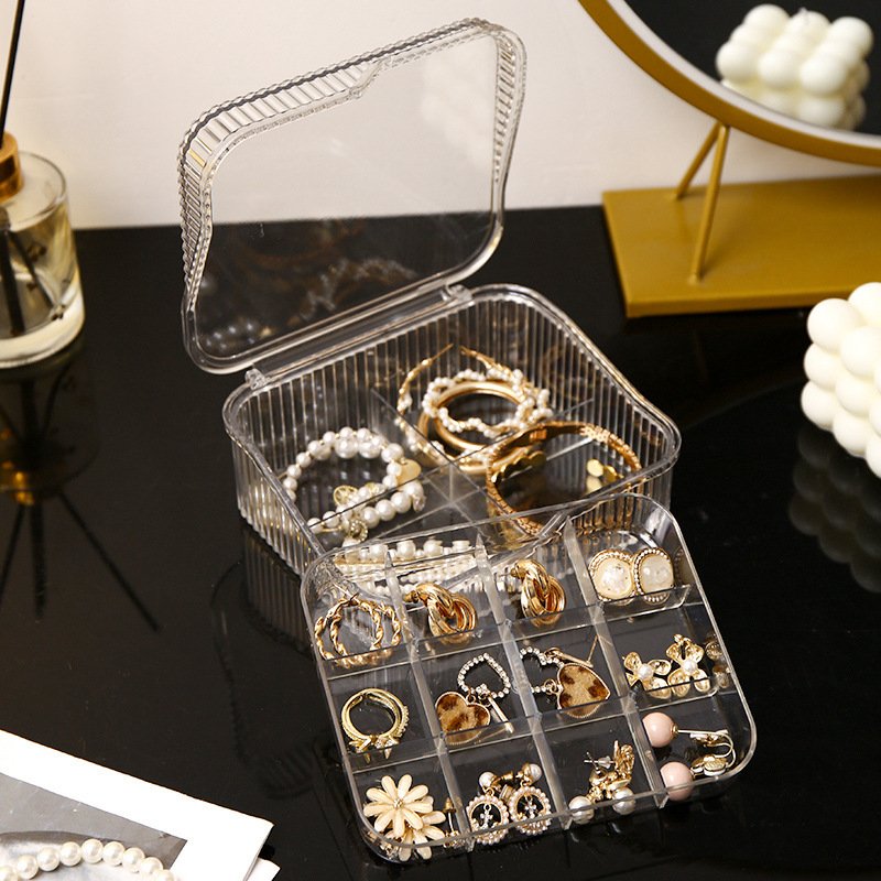 Clear Portable Jewelry Organizer Box