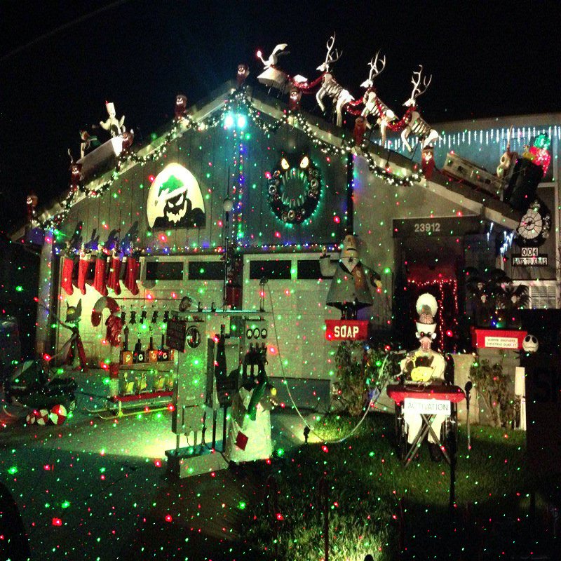 Christmas Laser Projector 8 Patterns LED Lights With Remote - Image 4
