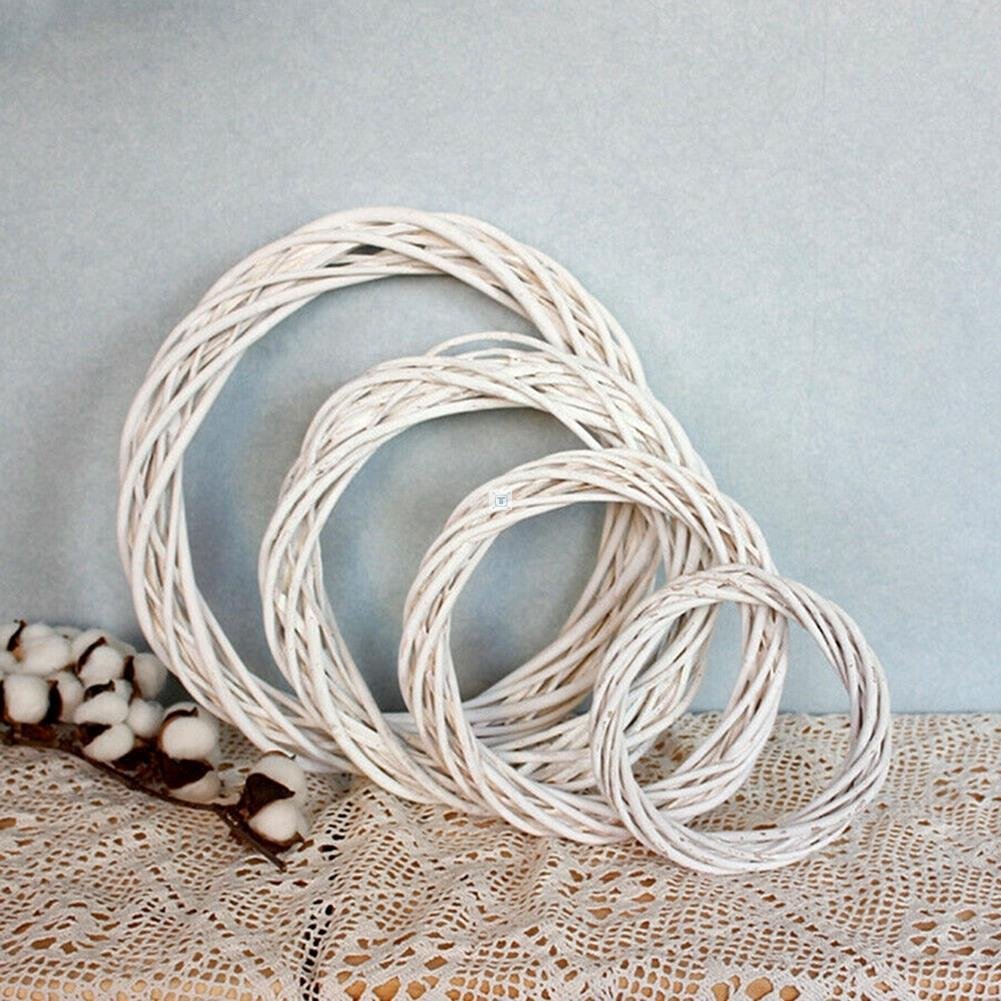 Christmas Vine Wreath Wicker Rattan Crafts Flower Arrangement Garland - Image 2
