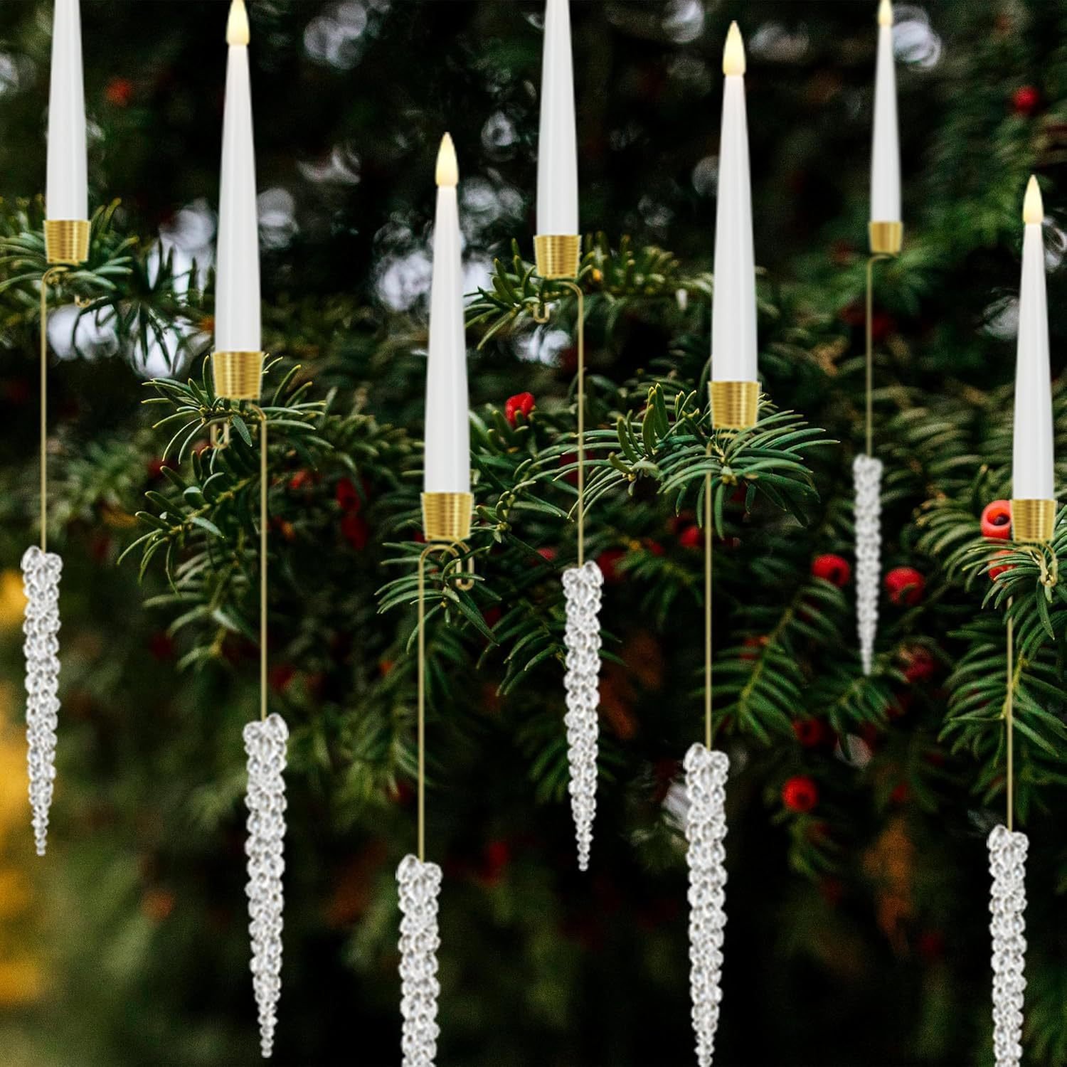 Christmas Candle LED Indoor Holiday Christmas Tree Ornaments Festive Atmosphere Decoration Christmas Pendant - Image 4