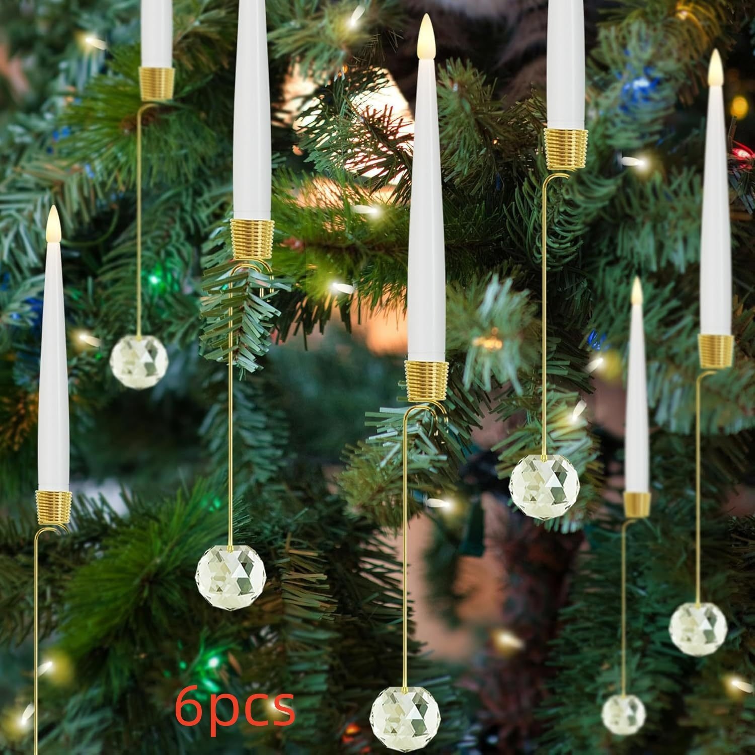 Christmas Candle LED Indoor Holiday Christmas Tree Ornaments Festive Atmosphere Decoration Christmas Pendant - Image 6