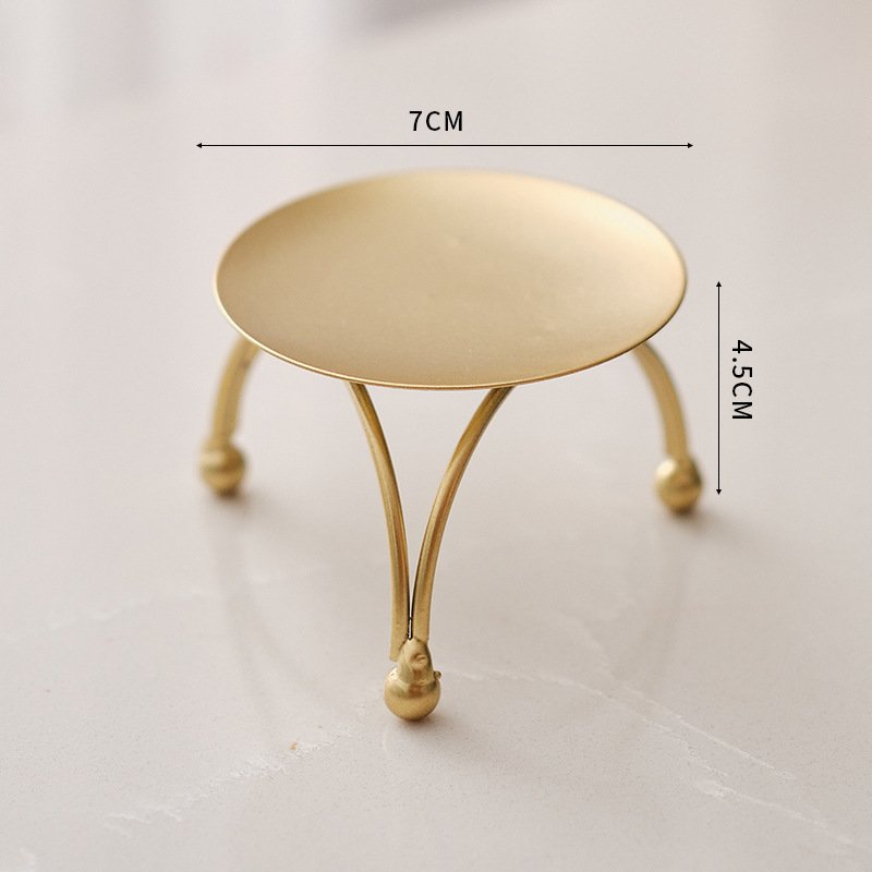 European-style Round Black And Golden Aromatherapy Candle Special Tray - Image 6