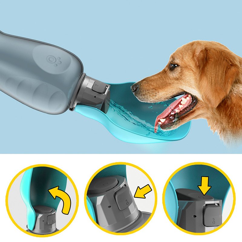 800ml Dogs Water Bottle Portable High Capacity Leakproof Pet Foldable Drinking Bowl Golden Retriever Outdoor Walking Supplies Pet Products - Image 7