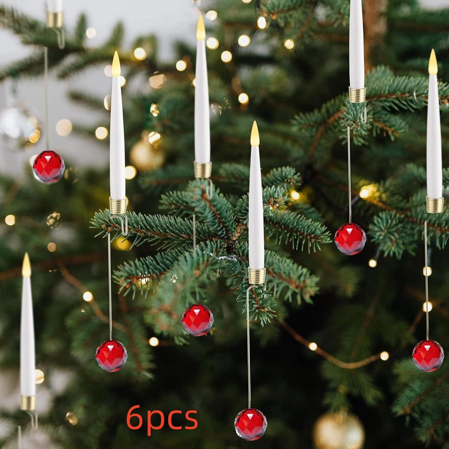 Christmas Candle LED Indoor Holiday Christmas Tree Ornaments Festive Atmosphere Decoration Christmas Pendant - Image 9