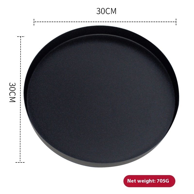 Golden, Round Stainless Steel Plate Household Jewelry Storage Tray - Image 9
