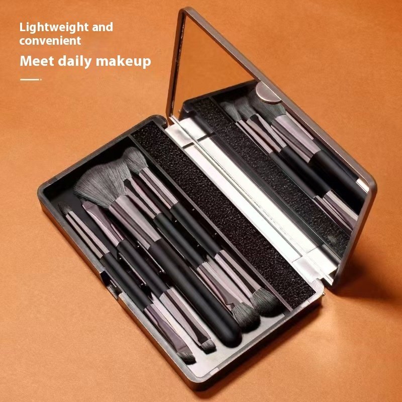 Makeup With Mirror Multifunctional Makeup Brush Suit - Image 2