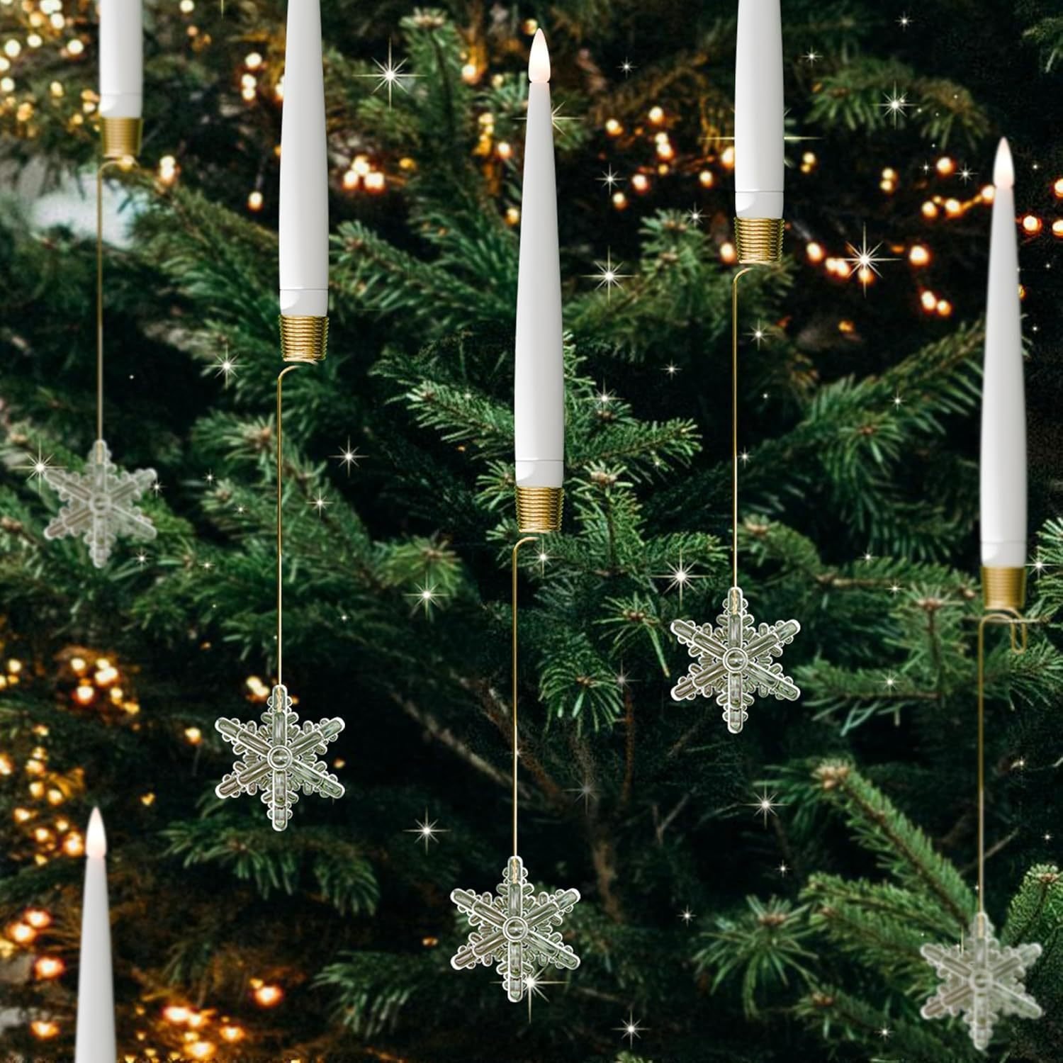 Christmas Candle LED Indoor Holiday Christmas Tree Ornaments Festive Atmosphere Decoration Christmas Pendant - Image 3