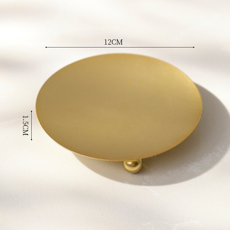 European-style Round Black And Golden Aromatherapy Candle Special Tray - Image 8