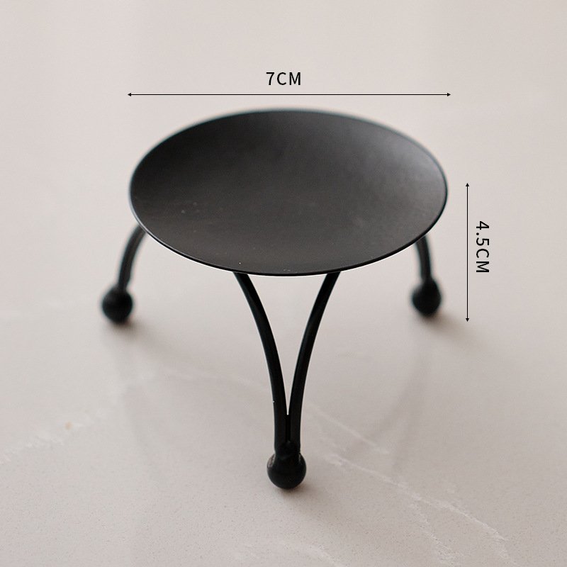 European-style Round Black And Golden Aromatherapy Candle Special Tray - Image 7