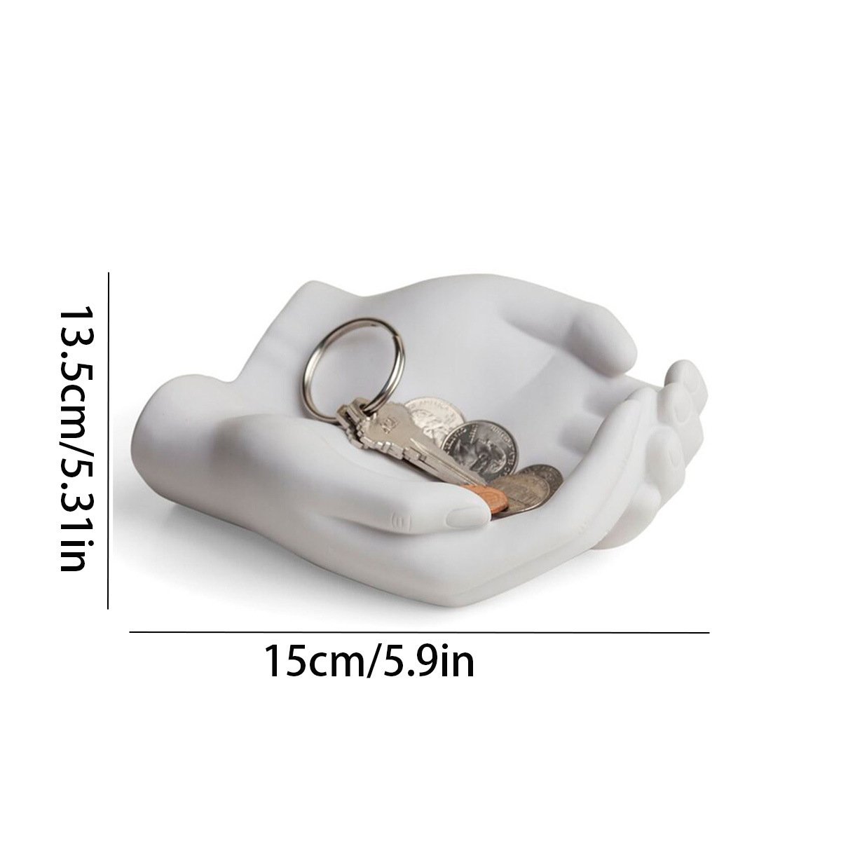 Hand Closed Storage Jewelry Display Shelf Tray Hand Mold Shape Resin Crafts - Image 10