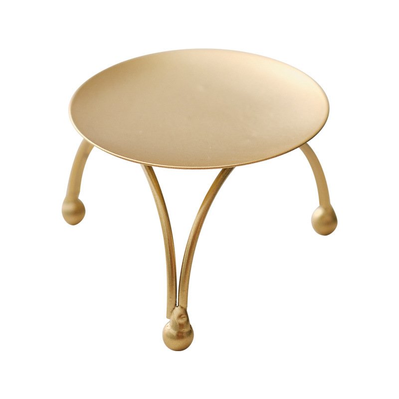 European-style Round Black And Golden Aromatherapy Candle Special Tray - Image 5