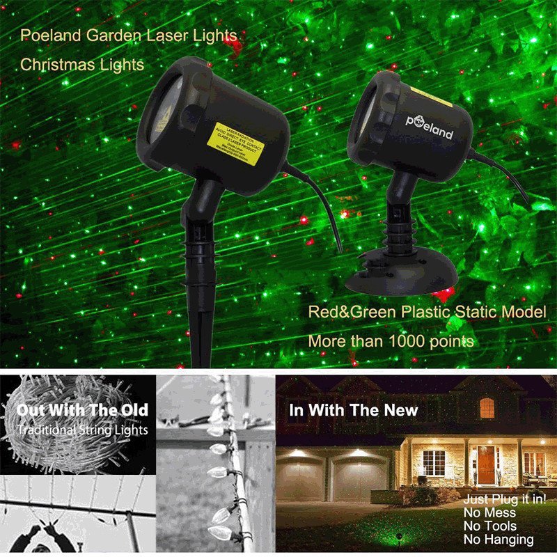 Christmas Laser Projector 8 Patterns LED Lights With Remote - Image 2